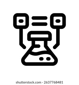 experiment line icon. Clean and minimalist vector icon for websites, mobile apps, presentations, and logos. Fully scalable and customizable for any project.