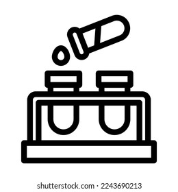 experiment line icon illustration vector graphic