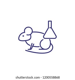 Experiment line icon. Science, biology, investigation. Science concept. Vector illustration for topics like science, investigation, biology.