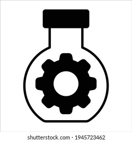 administración de experimentos icono de archivo negro ilustración moderna