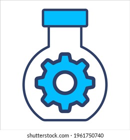 experiment management flat line icon modern illustration