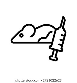 Experiment mice icon, Line Vector graphics