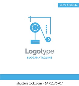 Experiment, Physics, Education, Experiment Physics Blue Business Logo Template. Vector Icon Template background