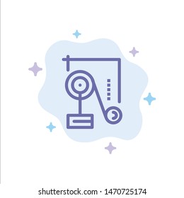Experiment, Physics, Education, Experiment Physics Blue Icon on Abstract Cloud Background. Vector Icon Template background