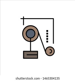 Experiment, Physics, Education, Experiment Physics  Flat Color Icon. Vector icon banner Template. Vector Icon Template background