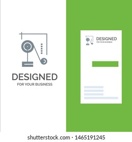 Experiment, Physics, Education, Experiment Physics Grey Logo Design and Business Card Template. Vector Icon Template background