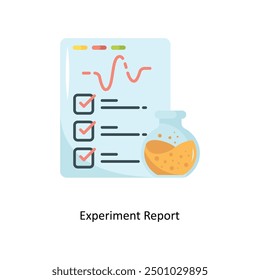 Experiment Report Vector Flat Icon Design illustration Symbol on White background EPS 10 File 