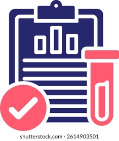 Experiment Results Icon Fill Vector Illustration