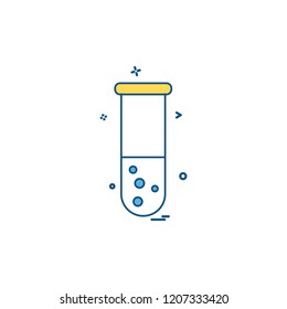 experiment science test tube icon vector design