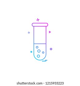 experiment science test tube icon vector design
