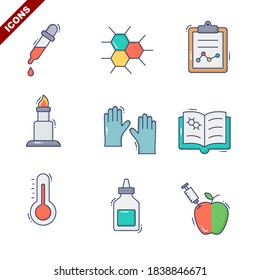 experiment set vector illustration icon