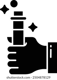 Experiment solid glyph vector illustration
