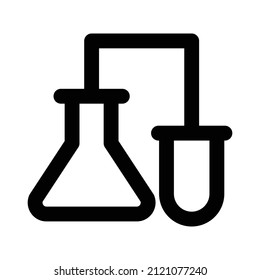 Experiment tube Vector icon which is suitable for commercial work and easily modify or edit it

