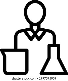 experiment vector thin line icon