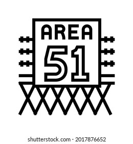 experimental area 51 line icon vector. experimental area 51 sign. isolated contour symbol black illustration