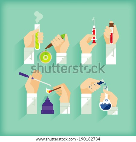 Download Experimental Chemistryflat Design Stock Vector (Royalty Free) 190182734 - Shutterstock