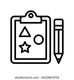 Experimental Design Vector outline icon. Eps10 file 
