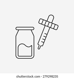 Experimental drugs line icon