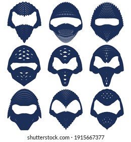 Experimental icon face mask set 