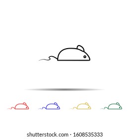 experimental mouse multi color style icon. Simple thin line, outline vector of sciense icons for ui and ux, website or mobile application