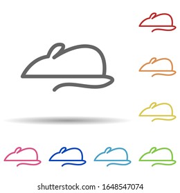 Experimental mouse in multi color style icon. Simple thin line, outline vector of science icons for ui and ux, website or mobile application