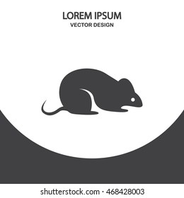 Experimental rat icon on the background
