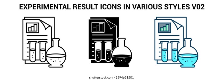 Experimental Result icon represented by chart Line, Filled, Color style.