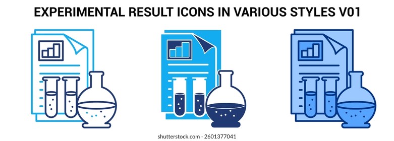 Experimental Result icon represented by chart Blue, Dualline, Dualtone style.