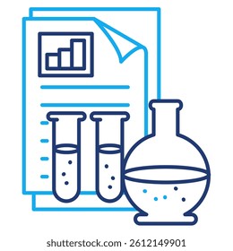 Experimental Result icon represented by chart Dual Line style.