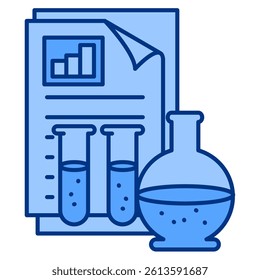 Experimental Result icon represented by chart Blue style.