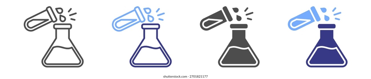 experimentation icon set multiple style