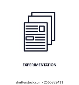 experimentation outline icon.  Thin line icon from education collection. Editable vector isolated on white background