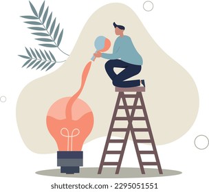 Experimentation, research or test new idea, discover success solution or experiment new business idea, innovative or invention concept.flat vector illustration.