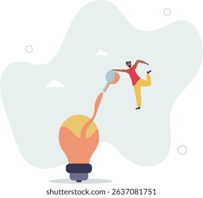 Experimentation, research or test new idea, discover success solution or experiment new business idea, innovative or invention concept. character life .