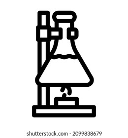 experiments in laboratory tool line icon vector. experiments in laboratory tool sign. isolated contour symbol black illustration