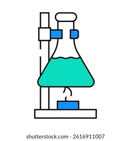 experiments in laboratory tool line icon vector. experiments in laboratory tool sign. isolated symbol illustration
