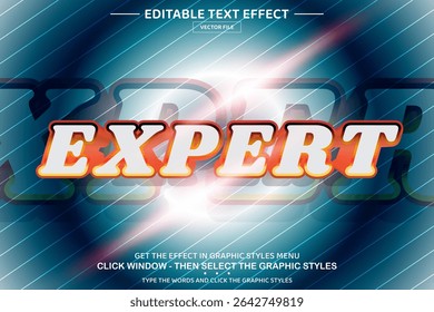 Expert 3D editable text effect template