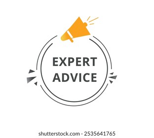 Consejo experto Anuncio etiqueta icono burbuja de discurso elemento moderno. Signo de Vector.