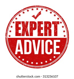 Expert advice grunge rubber stamp on white background, vector illustration