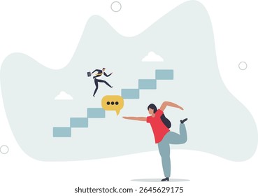 Expert advice or intelligence information to solve business problem, professional consultant or support giving solution concept. character life .