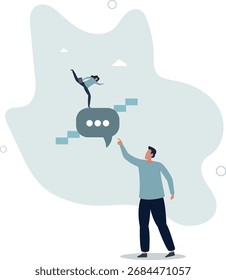 Conselhos de especialistas ou informações de inteligência para resolver o problema de negócios, consultor profissional ou apoio dando conceito de solução.vida e emprego de pessoas.