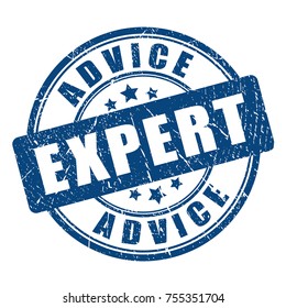 Expert Advice Rubber Vector Stamp