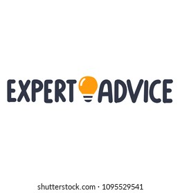 Expert advice. Vector illustration on white background.