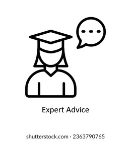 Expert Advice vector  outline Icon Design illustration. Human Resources Symbol on White background EPS 10 File 