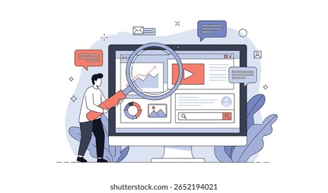 Análise de especialistas descobrindo os principais indicadores de desempenho nos dados da campanha de marketing digital para estratégias de crescimento dos negócios