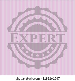 Expert badge with pink background