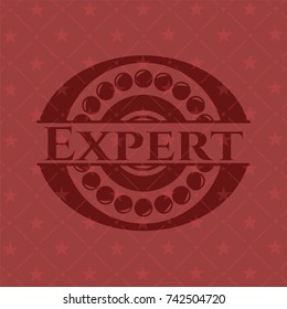 Expert badge with red background