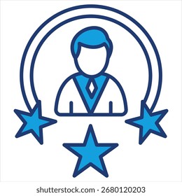 Ilustración vectorial Expert blue Icon