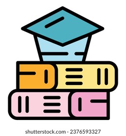 Expert book icon outline vector. Goal team. Business people color flat