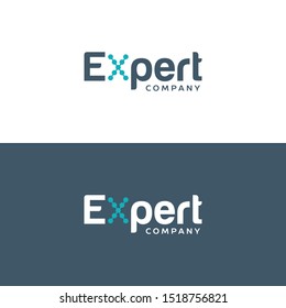 Expert Company Logo. X Letter Design